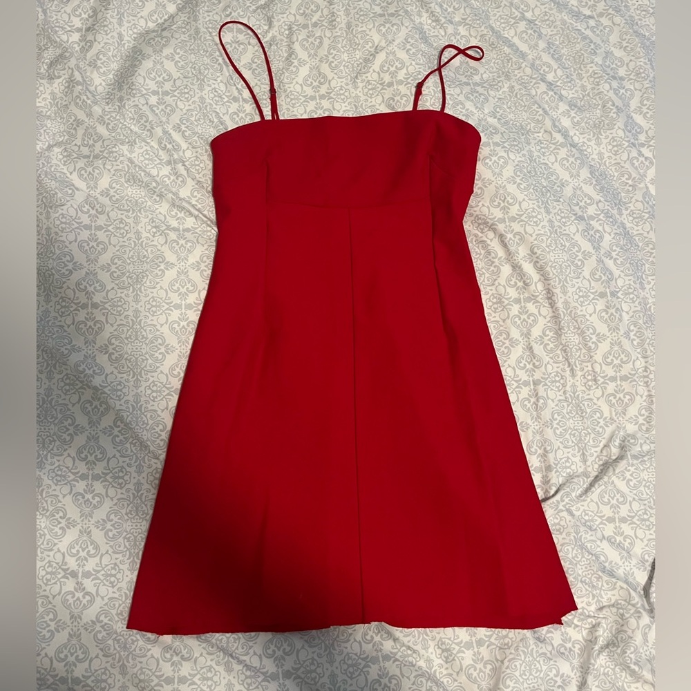 Silence + noise red mini dress